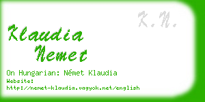 klaudia nemet business card