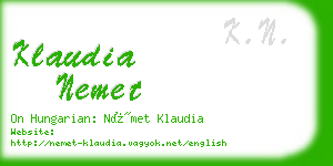 klaudia nemet business card